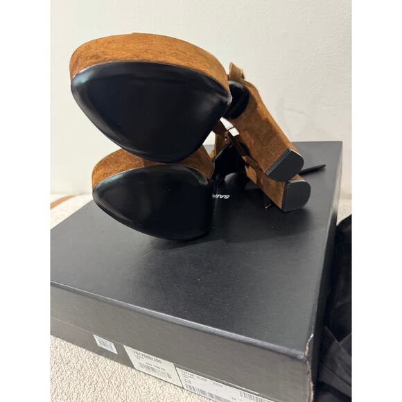 SAINT LAURENT JODIE PLATFORM SANDALS IN SUEDE LAND BNIB 39 - Picture 6 of 11